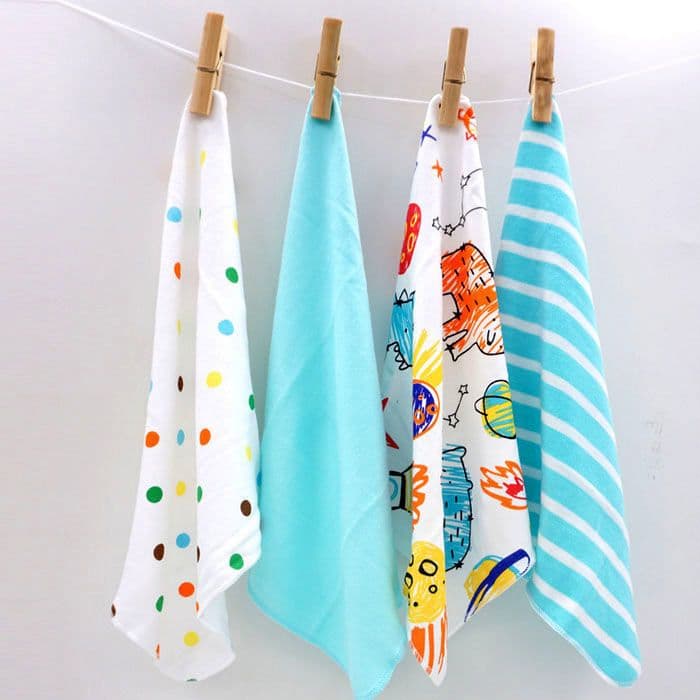 image-Newborn Cotton Gauze Saliva Towel Foreign Trade Baby Feeding Towel 8 Packs