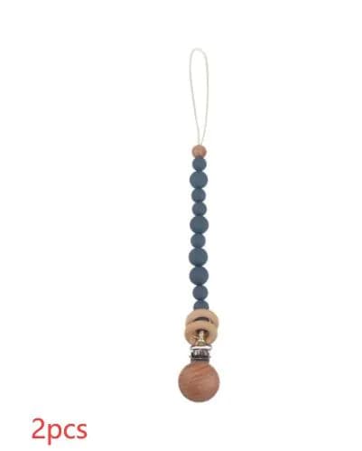 image-Baby Products Soothing Beech Wood Clip Pacifier Chain