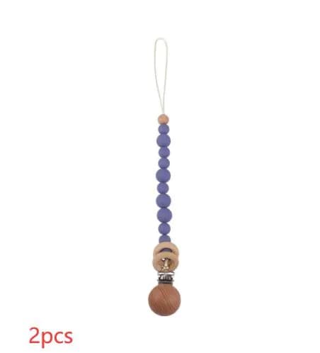 image-Baby Products Soothing Beech Wood Clip Pacifier Chain