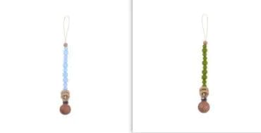image-Baby Products Soothing Beech Wood Clip Pacifier Chain