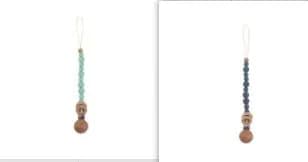 image-Baby Products Soothing Beech Wood Clip Pacifier Chain