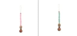 image-Baby Products Soothing Beech Wood Clip Pacifier Chain