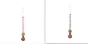 image-Baby Products Soothing Beech Wood Clip Pacifier Chain