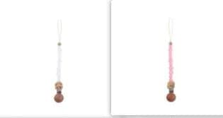 image-Baby Products Soothing Beech Wood Clip Pacifier Chain