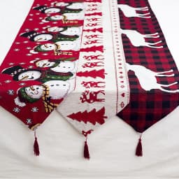 image-Christmas Elk Snowman Table Runner Merry Christmas Decorations
