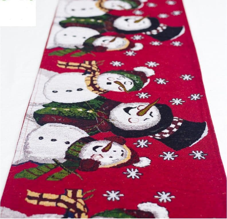 image-Christmas Elk Snowman Table Runner Merry Christmas Decorations