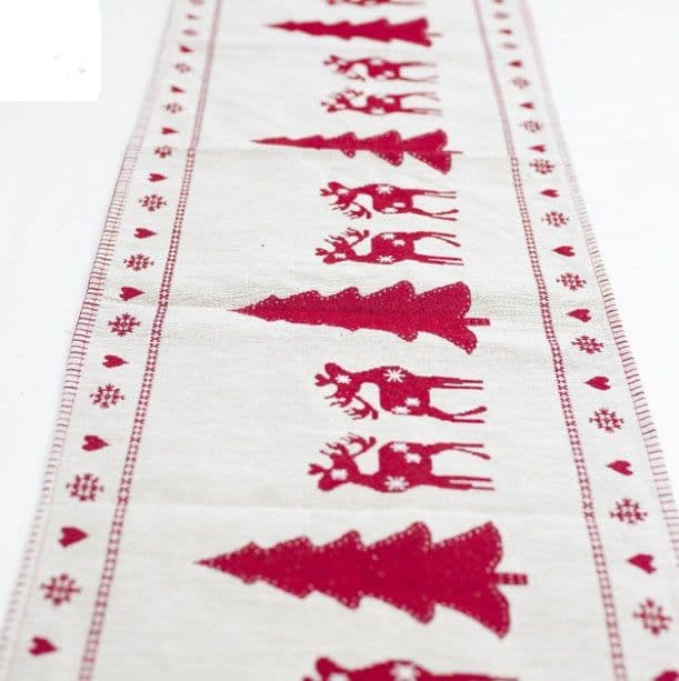 image-Christmas Elk Snowman Table Runner Merry Christmas Decorations
