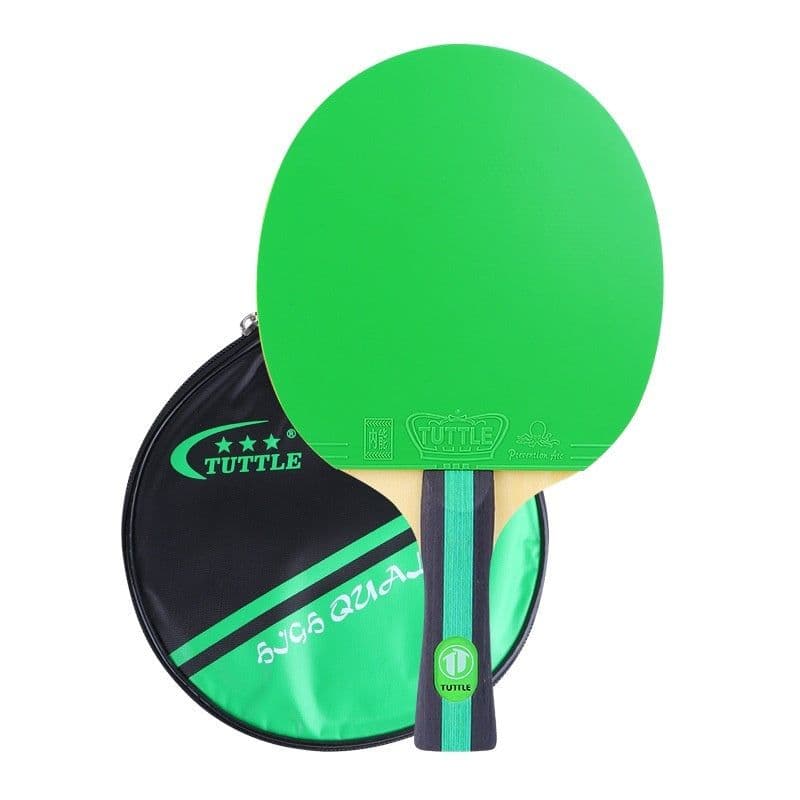 image-Colorful Pure Wood Single Racket Cover Professional High Elastic Long Handle Horizontal