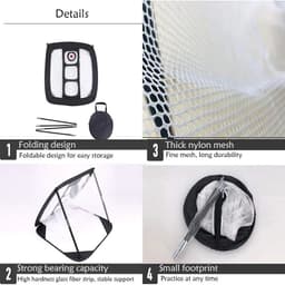 image-Indoor Outdoor Foldable P Op Up Hitting Training Target Driving Practice Golf Chipping Net