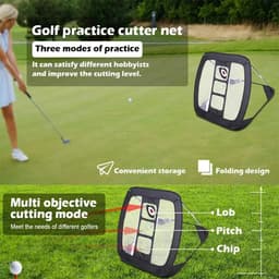 image-Indoor Outdoor Foldable P Op Up Hitting Training Target Driving Practice Golf Chipping Net