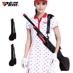 image-Foldable Golf Gun Bag Lightweight Can Hold 3 Clubs Golf Carry Pack Soft Rubber Handle Golf Stand Carry Bag For Men And Women