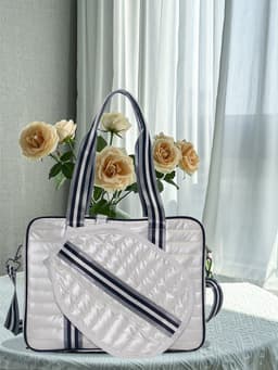image-Fashion Striped Hand-carrying Crossbody Shoulder Tennis Pack
