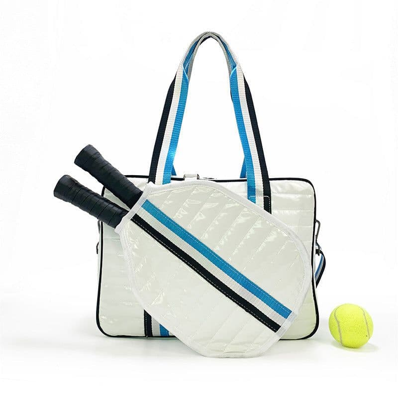 image-Fashion Striped Hand-carrying Crossbody Shoulder Tennis Pack