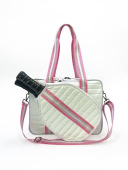 image-Fashion Striped Hand-carrying Crossbody Shoulder Tennis Pack