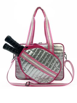 image-Fashion Striped Hand-carrying Crossbody Shoulder Tennis Pack