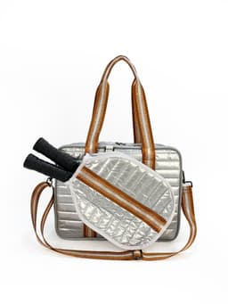 image-Fashion Striped Hand-carrying Crossbody Shoulder Tennis Pack
