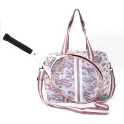 image-Fashion Striped Hand-carrying Crossbody Shoulder Tennis Pack