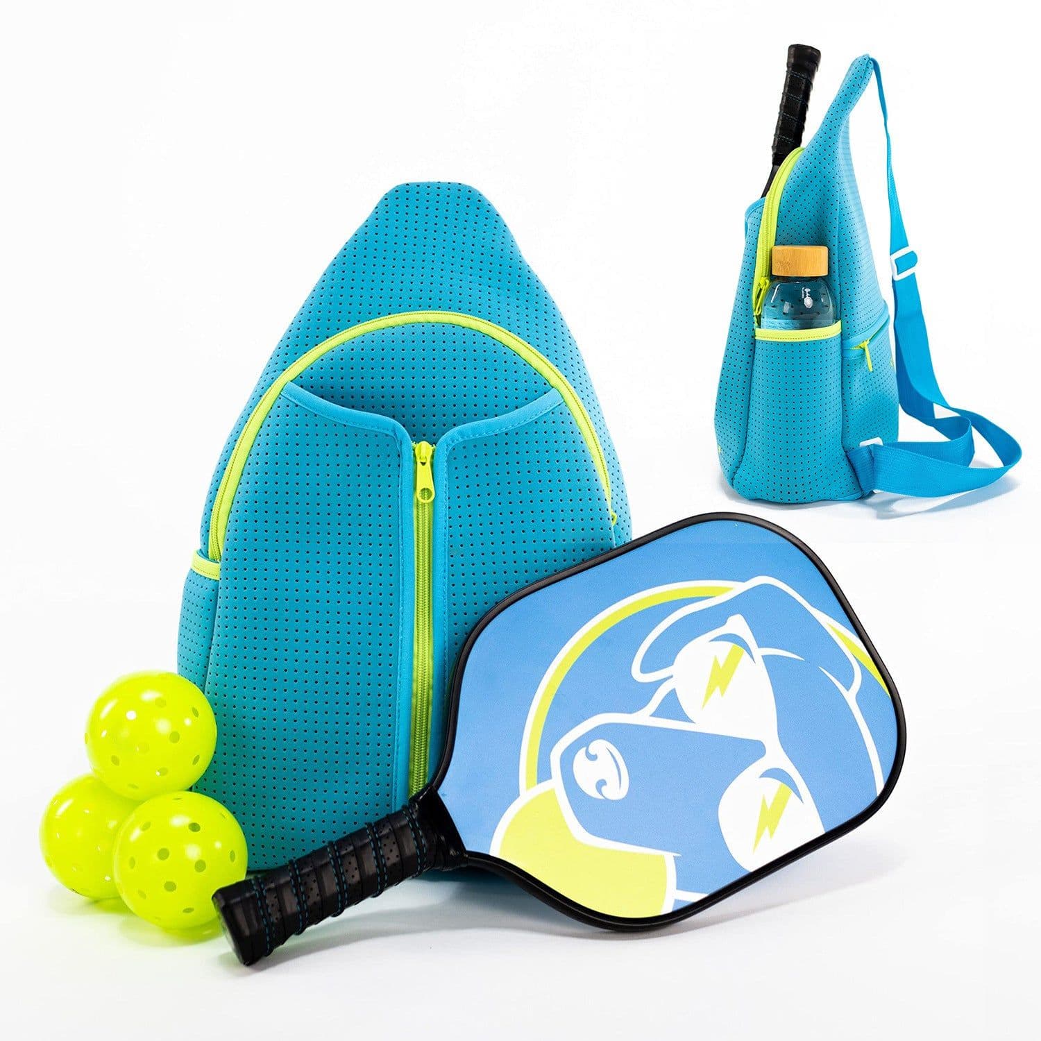 image-Fashion Striped Hand-carrying Crossbody Shoulder Tennis Pack