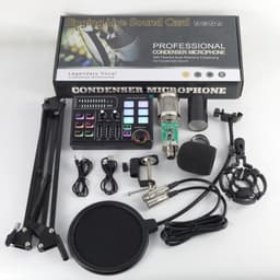 image-48v Large Shock Film English Sound Card Mobile Live Streaming Anchor Full Set Of Equipment