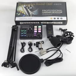 image-48v Large Shock Film English Sound Card Mobile Live Streaming Anchor Full Set Of Equipment