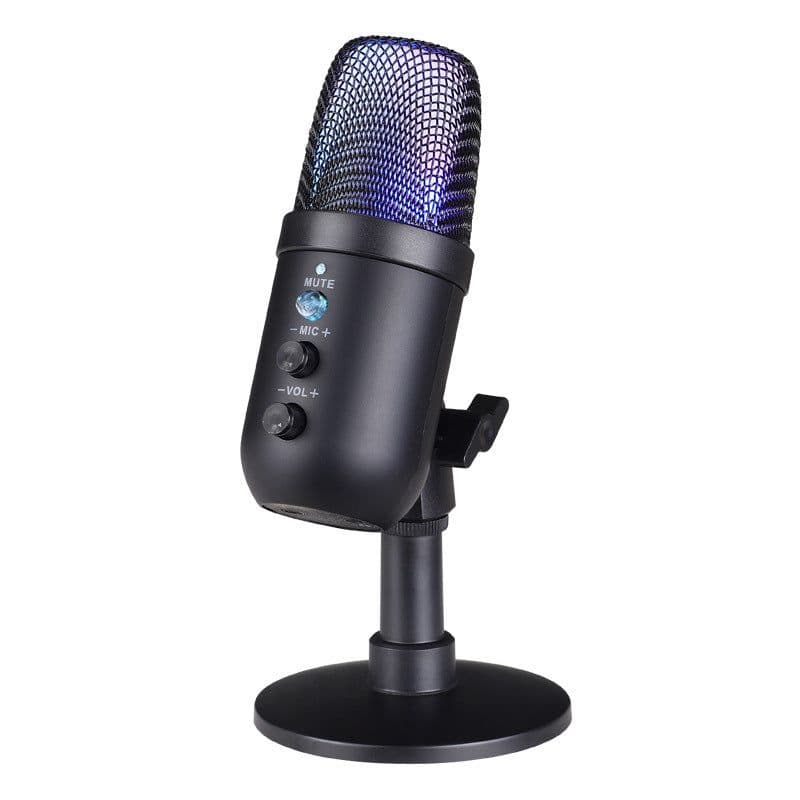image-USB Microphone RGB Mobile Phone Computer Live Karaoke E-sports Games Microphone