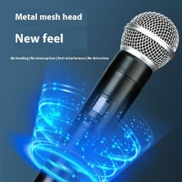 image-Home Karaoke Microphone New VHF One-to-two Wireless Microphone