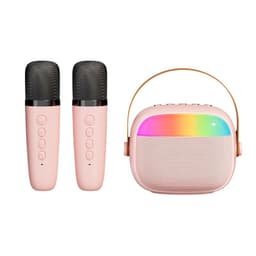 image-Wireless Bluetooth Speaker Family KTV Colorful Light Microphone