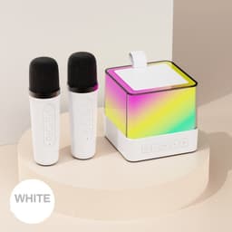 image-Wireless Bluetooth Speaker Family KTV Colorful Light Microphone