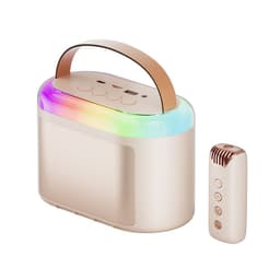 image-Wireless Bluetooth Speaker Family KTV Colorful Light Microphone
