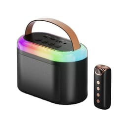 image-Wireless Bluetooth Speaker Family KTV Colorful Light Microphone