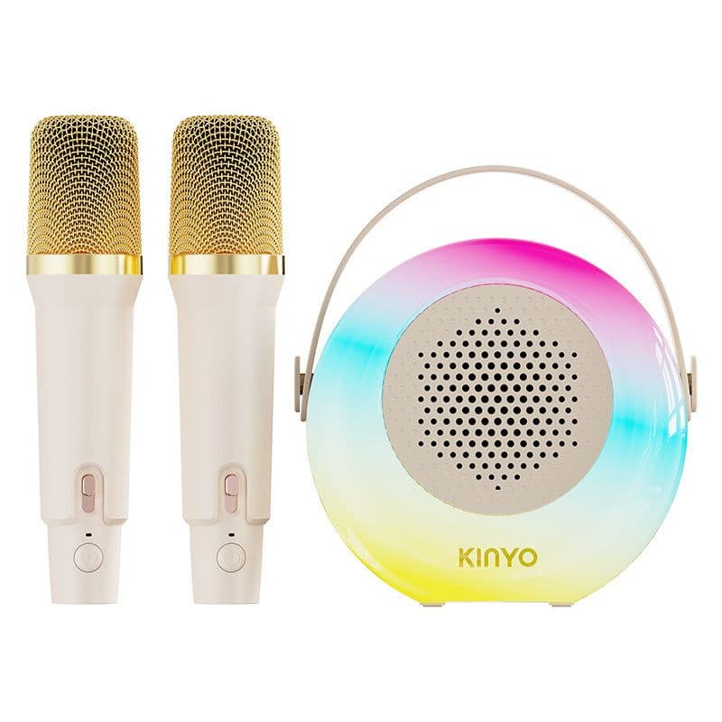 image-K38 Colorful Karaoke Audio Microphone Integrated