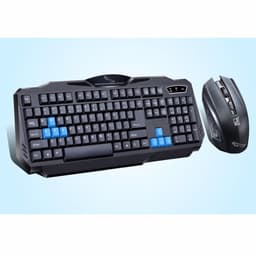 image-1 Set Of Durable Fashion Colorful Ergonomical Designed Wireless Black Keyboard Mouse Combos For Office & Home Computer Gam
