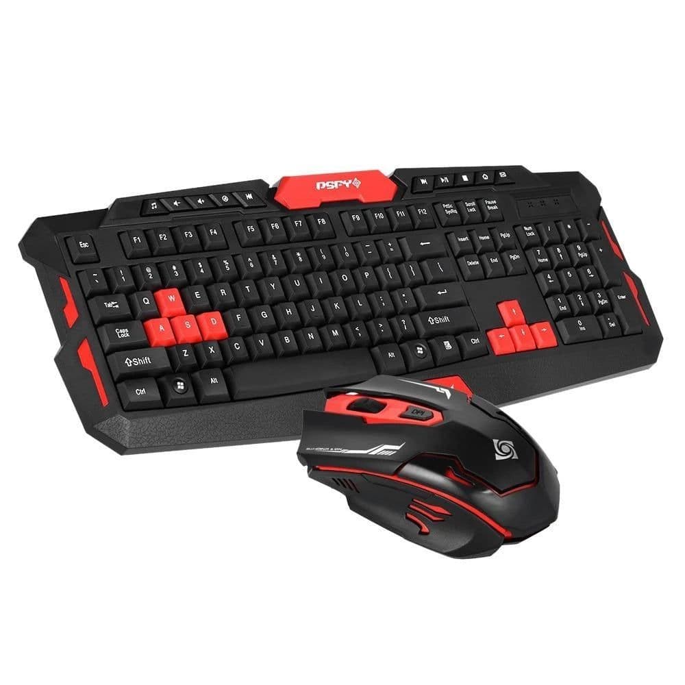 image-Hk8100 2.4 G Wireless Gaming Keyboard Mouse Combo Ergonomics Waterproof Optical For Pc Laptop Desktop Gamer