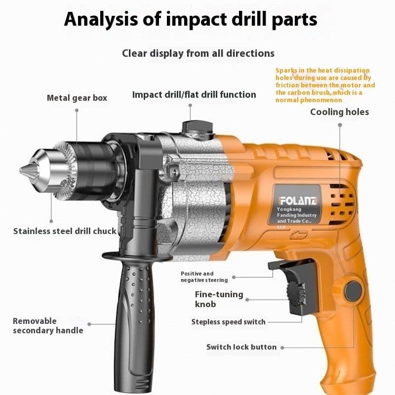 image-Multifunctional Household Impact Drill Electric Screwdriver Electric Screwdriver Tool