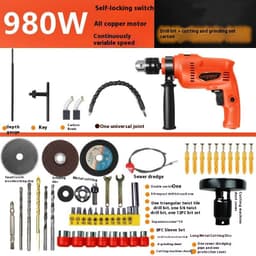 image-Multifunctional Household Impact Drill Electric Screwdriver Electric Screwdriver Tool