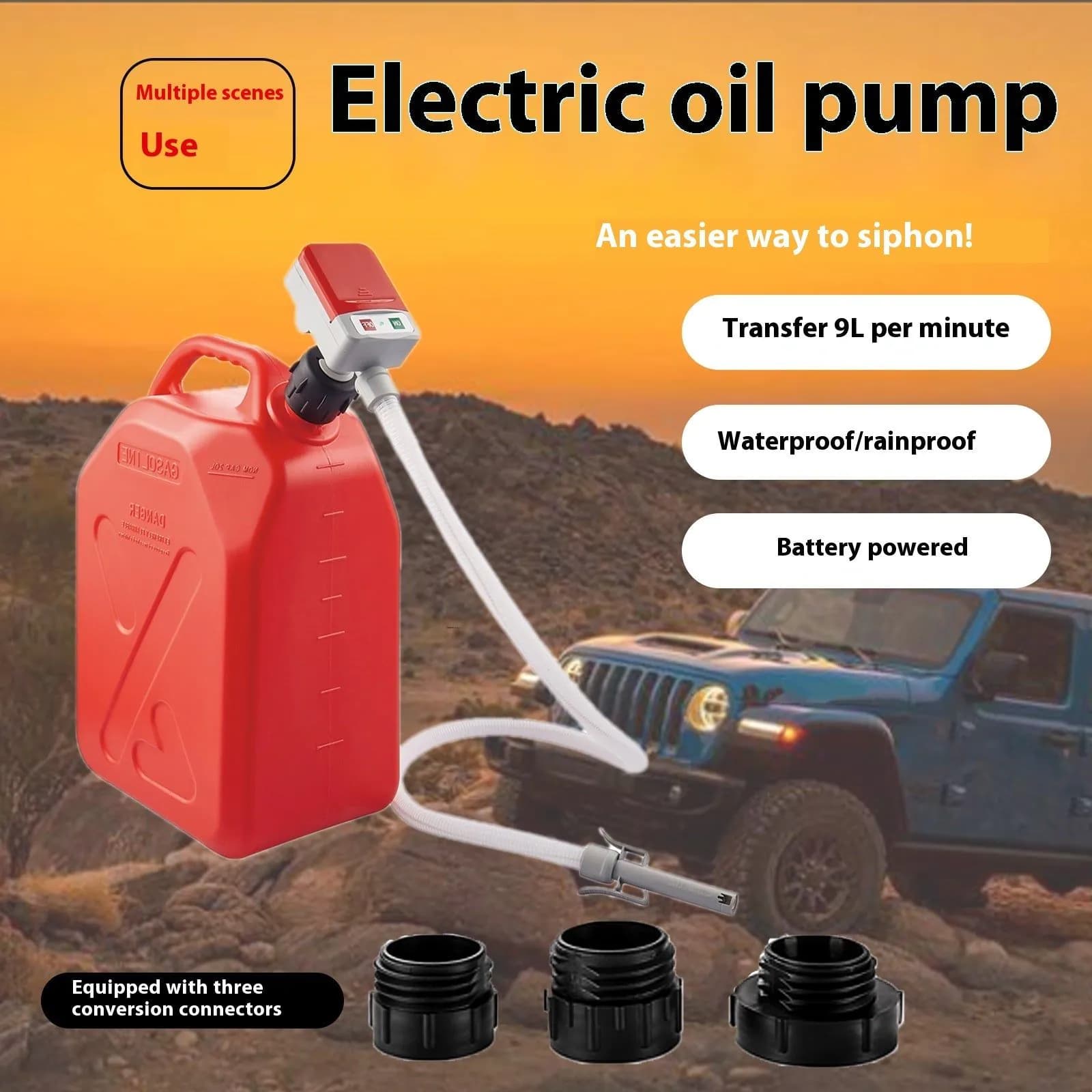 image-Portable Oil Extractor Dry Battery Gasoline Urea Electric Water Plug Oil