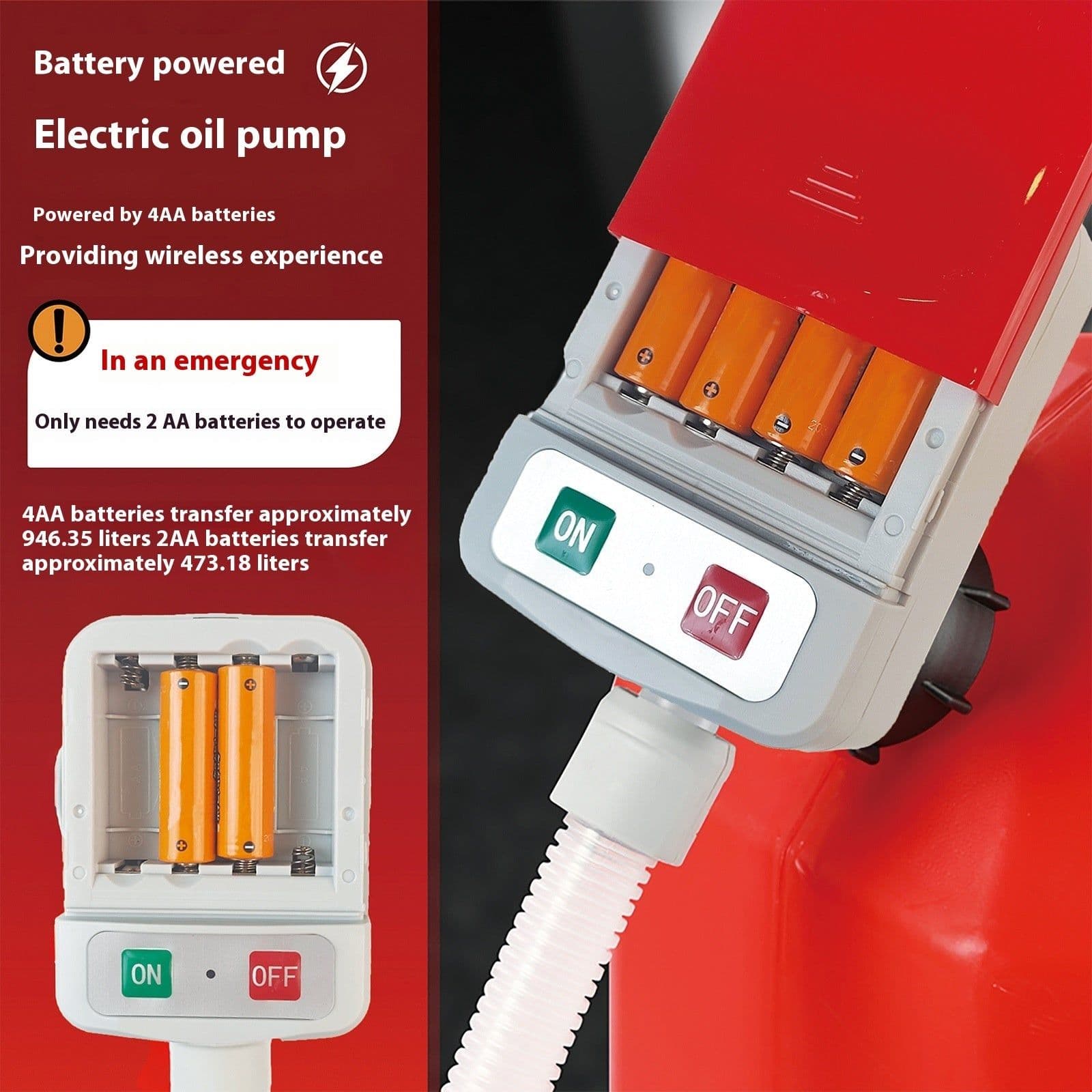 image-Portable Oil Extractor Dry Battery Gasoline Urea Electric Water Plug Oil