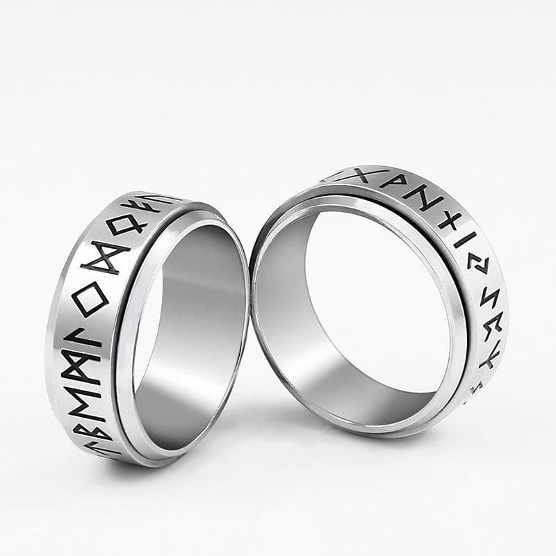 image-Korean Fashion Titanium Steel Rotatable Ring
