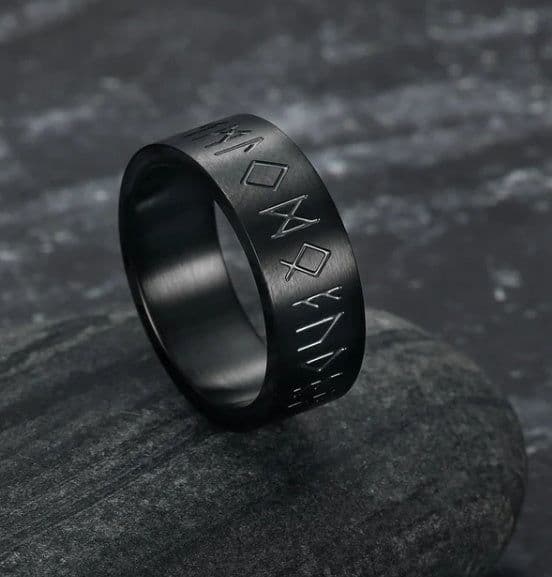 image-Korean Fashion Titanium Steel Rotatable Ring