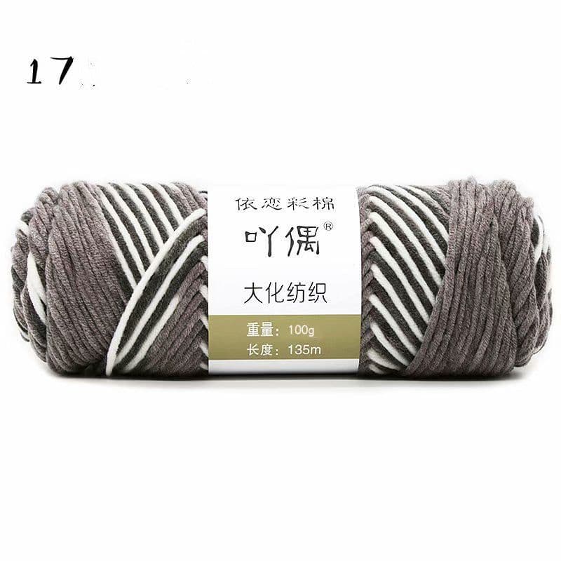 image-8 Strands Of Gradient Milk Cotton Wool Hand-knitted Medium Thick