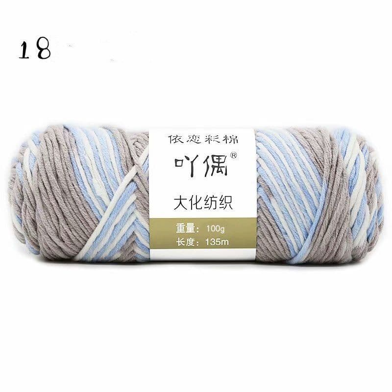 image-8 Strands Of Gradient Milk Cotton Wool Hand-knitted Medium Thick
