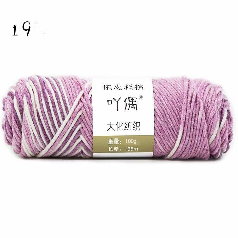 image-8 Strands Of Gradient Milk Cotton Wool Hand-knitted Medium Thick