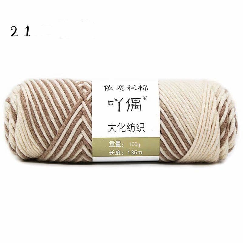 image-8 Strands Of Gradient Milk Cotton Wool Hand-knitted Medium Thick