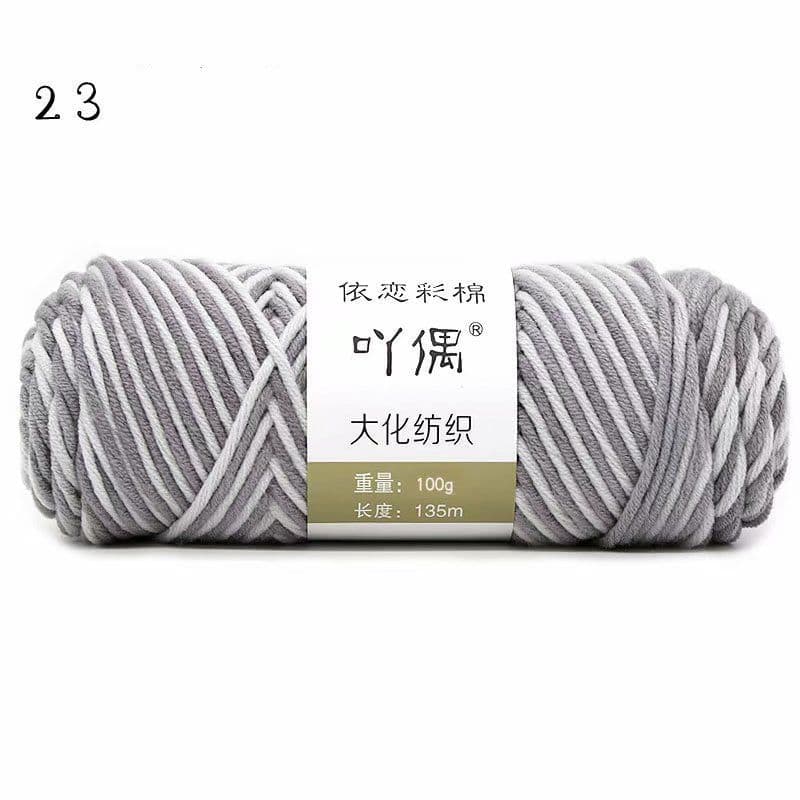 image-8 Strands Of Gradient Milk Cotton Wool Hand-knitted Medium Thick