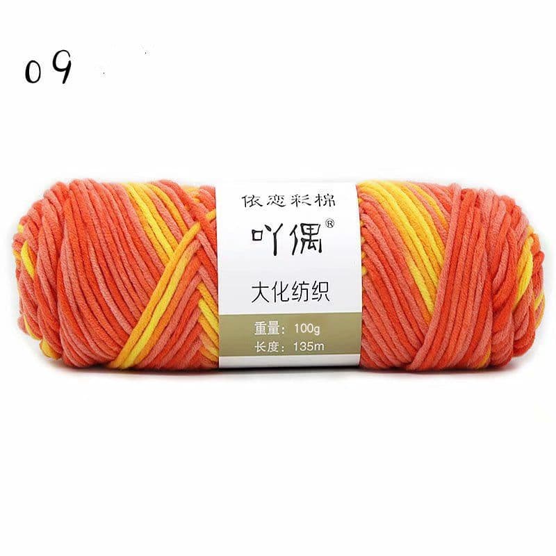 image-8 Strands Of Gradient Milk Cotton Wool Hand-knitted Medium Thick