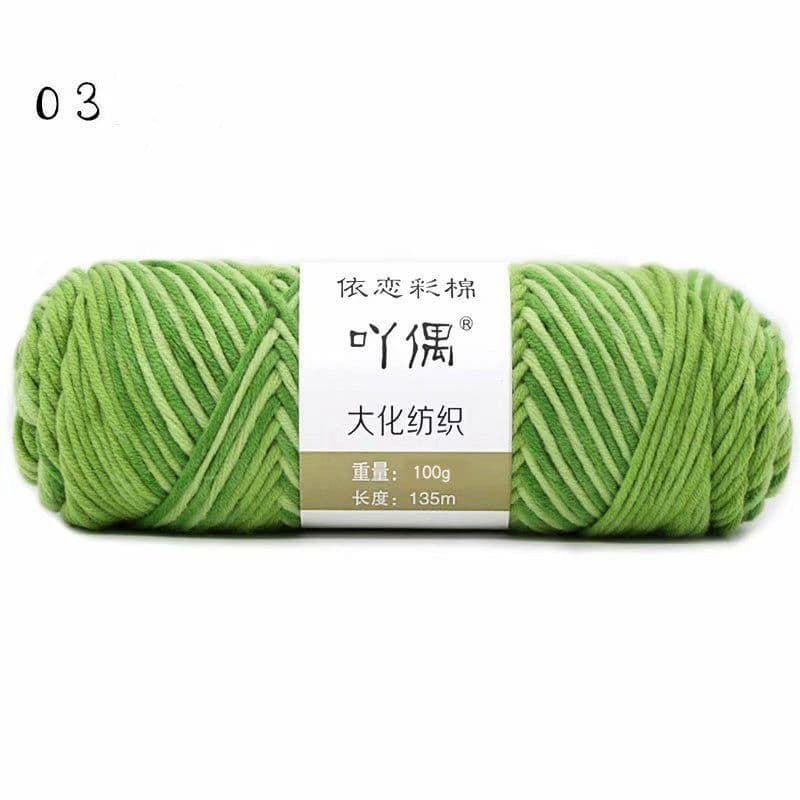 image-8 Strands Of Gradient Milk Cotton Wool Hand-knitted Medium Thick