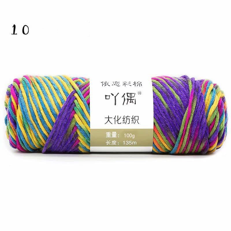 image-8 Strands Of Gradient Milk Cotton Wool Hand-knitted Medium Thick