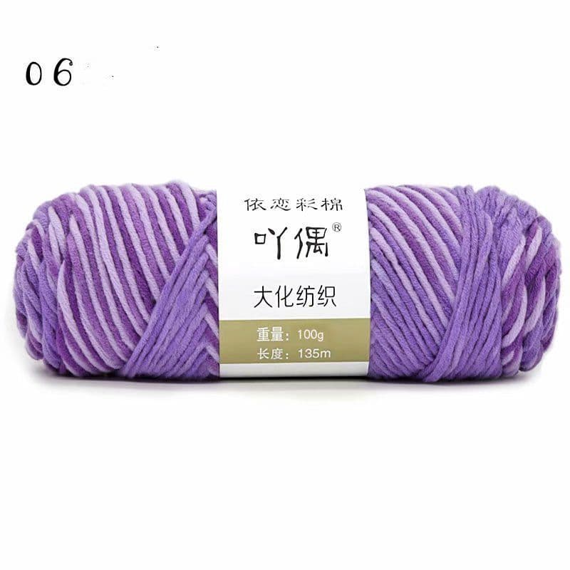 image-8 Strands Of Gradient Milk Cotton Wool Hand-knitted Medium Thick