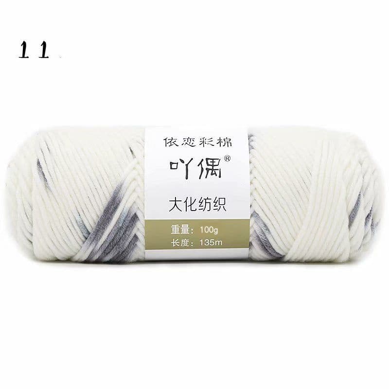 image-8 Strands Of Gradient Milk Cotton Wool Hand-knitted Medium Thick