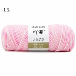 image-8 Strands Of Gradient Milk Cotton Wool Hand-knitted Medium Thick